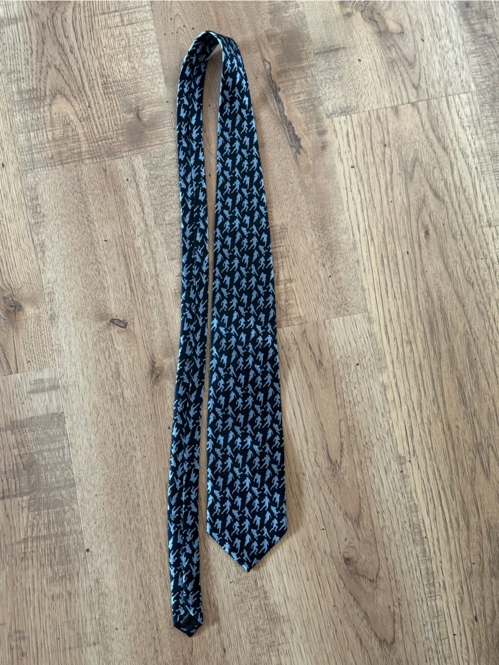 ChalkTalkSPORTS Football Player Silk Necktie Blue Gray Novelty Tie